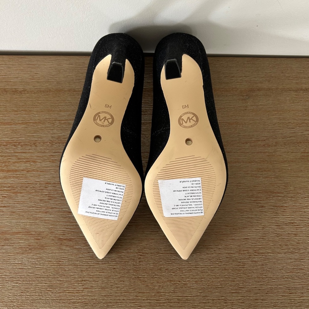 Michael Kors Amara Pump | Size 6M | Black Denim | Market Sample | New - Picture 10 of 13